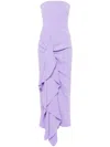 Solace London Thalia Crepe Maxi Dress In Lilac