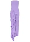 SOLACE LONDON THALIA STRAPLESS RUFFLED MAXI DRESS