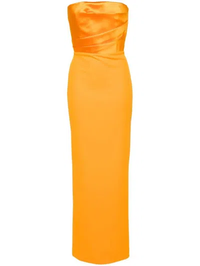 Solace London The Afra Maxi Dress In Orange