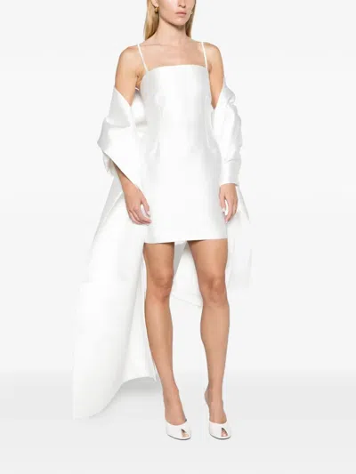 Solace London The Bessette Mini Dress In Cream In White