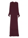 Solace London The Blake Flared-sleeve Maxi Dress In Red