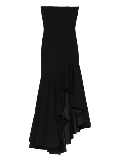 Solace London The Hani Asymmetric Dress In Black