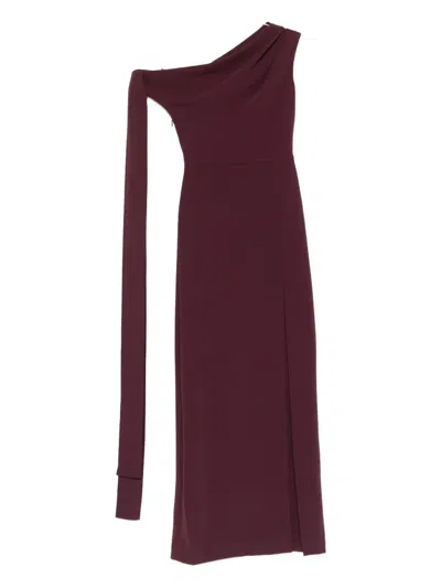 Solace London The Irina Maxi Dress In Burgundy