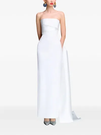 Solace London The Kinsley Strapless Dress In White