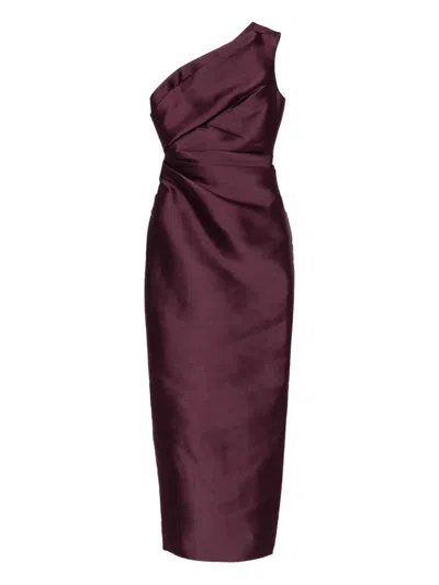 Solace London The Kira Maxi Dress In Burgundy