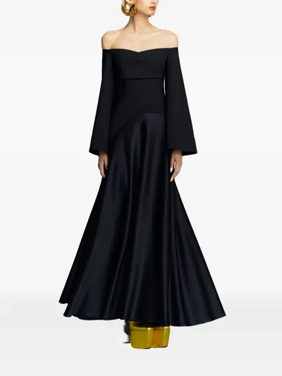 Solace London The Rina Maxi Dress In Black