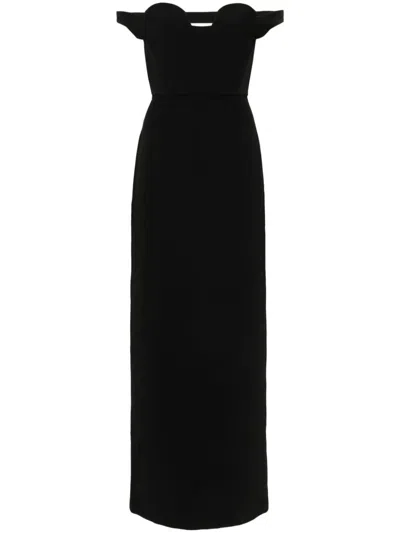 Solace London Serina Maxi Dress In Black