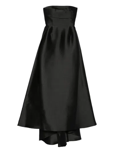 Solace London The Tiffany Strapless Maxi Dress In Black