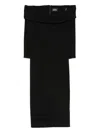 Solace London The Yuni Off-shoulder Midi Dress In Black