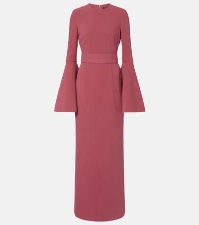 Solace London Theia Belted Gown In Brown