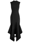 Solace London Trinity Crepe Midi Dress In Black