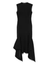 Solace London Trinity Crepe Midi Dress In Black