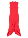 Solace London Trinity Midi Dress In Red