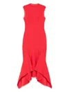 Solace London Trinity Midi Dress In Red