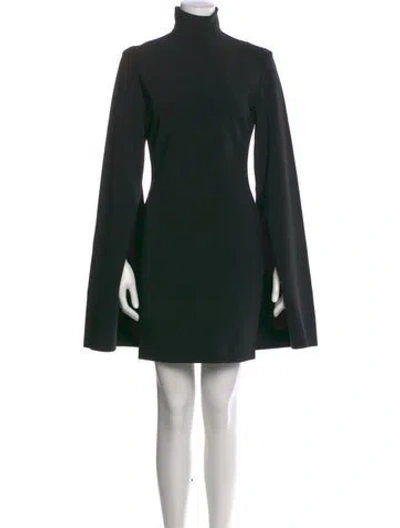 Pre-owned Solace London Turtleneck Mini Dress In Black