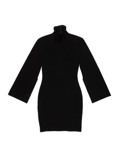 Pre-owned Solace London Turtleneck Mini Dress In Black