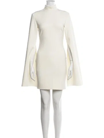 Pre-owned Solace London Turtleneck Mini Dress In Neutrals