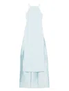 Solace London Sky Blue Ulla Maxi Dress In Blue