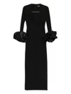 Solace London Valerie Maxi Dress Deep V Neckline In Black