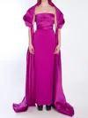 Solace London Vera Strapless Gown With Stole In Purple