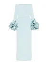 Solace London Sky Blue Talia Maxi Dress In Blue