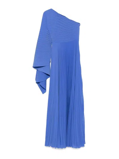 Solace London Vestido Largo - Azul Claro