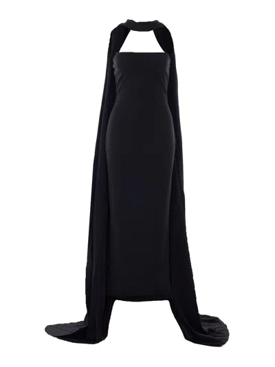 Solace London Martine Midaxi Dress In Black