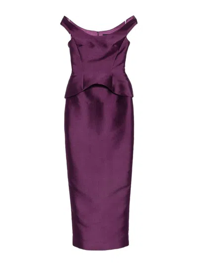 Solace London Vestido Largo - Púrpura In Purple