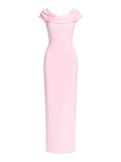 Solace London Vestido Largo - Rosado In Pink