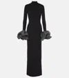 Solace London Viviana Embellished Gown In Schwarz