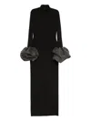 Solace London Viviana High-neck Maxi Dress In Black