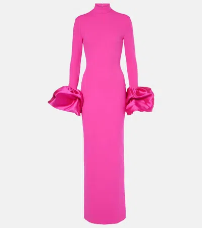 Solace London The Viviana Long Dress In Pink