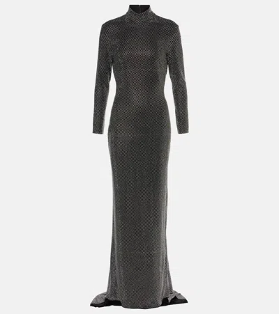 Solace London Vivienne Embellished Gown In Black