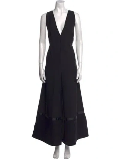 Pre-owned Solace London V-neck Jumpsuit In Black
