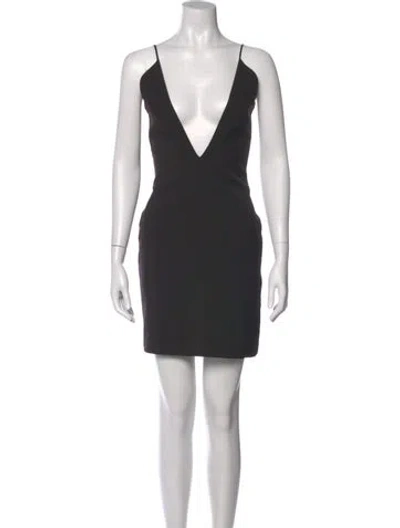 Pre-owned Solace London V-neck Mini Dress In Gray