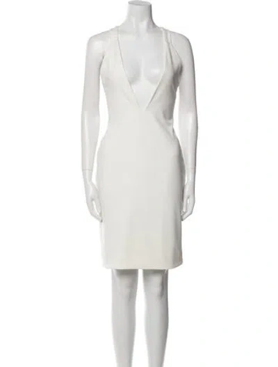 Pre-owned Solace London V-neck Mini Dress In Neutral