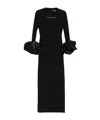 Solace London Valerie Maxi Dress Deep V Neckline In Black
