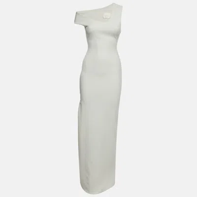 Pre-owned Solace London White Crepe Sleeveless Millie Maxi Dress S