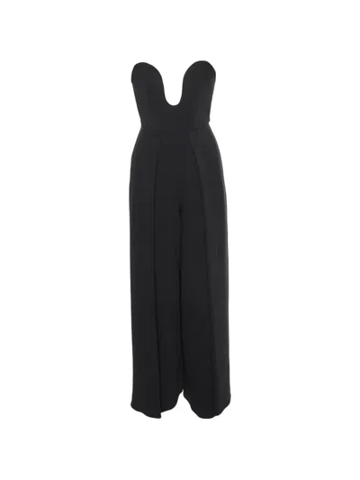 Pre-owned Solace London Wide-leg Jumpsuit In Black