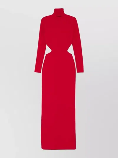 Solace London Wilma High Neck Backless Maxi Dress In Red