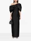 Solace London Davina Off-shoulder Maxi Dress In Black