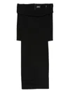 Solace London The Yuni Off-shoulder Midi Dress In Black