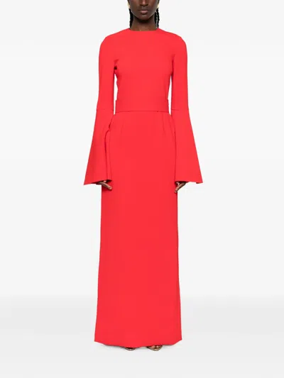 Solace London 테이아 맥시 드레스 In Red