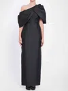 Solace London Davina Off-shoulder Maxi Dress In Black