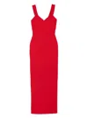 Solace London Nalani V-neck Maxi Dress In Red