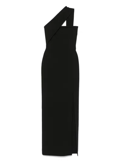 Solace London Lois Long Dress In Black