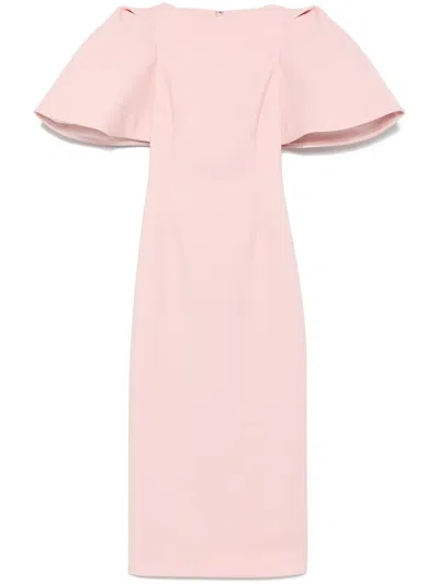 Solace London Women Lora Midi Dress In Pink