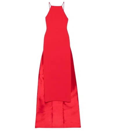Solace London Spaghetti Strap Dress In Red