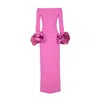 Solace London Women Talia Maxi Dress In Pink