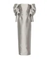 Solace London Laylah Long Dress In Gray